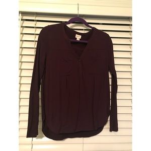 Merona Maroon Long Sleeve shirt